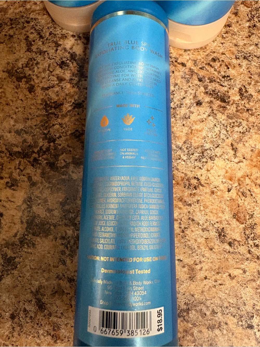 Bath & Body Works True Blue Spa Body Moisturizing Shower & Exfoliation Wash NWT - Picture 3 of 5